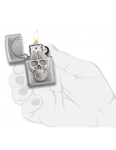 Bricheta Zippo 29818 Skull With Brain Surprise