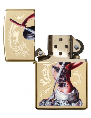 Bricheta Zippo 29668 Mazzi-Dragon Lady With Sword