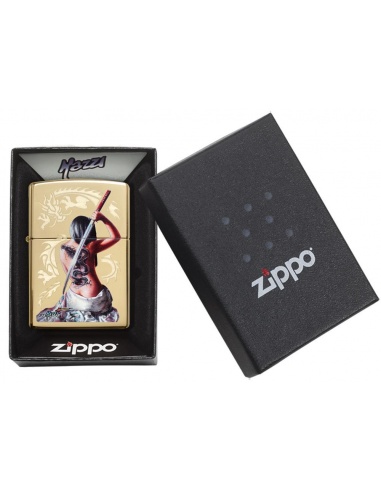 Bricheta Zippo 29668 Mazzi-Dragon Lady With Sword
