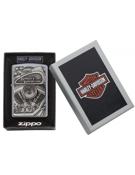 Bricheta Zippo 29266 Harley Davidson-Motor & Flag