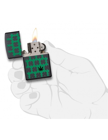 Bricheta Zippo 29729 Clovers & Pot Leaf Design