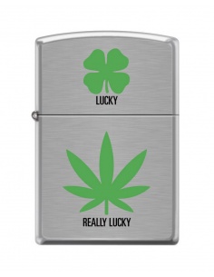 Bricheta Zippo 6676 Marijuana/Pot Leaf-Really Lucky