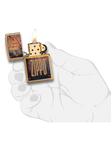 Brichetă Zippo 29879 Rusty Plate Design
