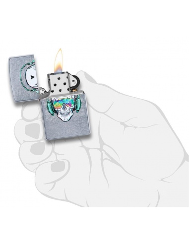 Brichetă Zippo 29855 Skull-Headphones-Sunglasses
