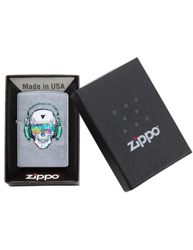 Brichetă Zippo 29855 Skull-Headphones-Sunglasses