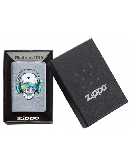 Brichetă Zippo 29855 Skull-Headphones-Sunglasses