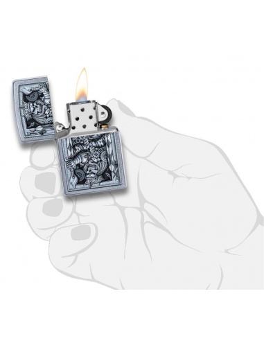 Brichetă Zippo 29877 Steampunk King of Spades Design