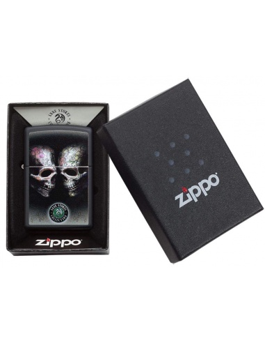 Brichetă Zippo 29754 Anne Stokes-2 Skulls-Floral