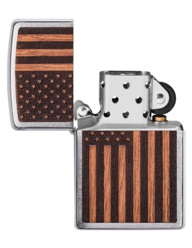  Mahogany Emblem-American Flag