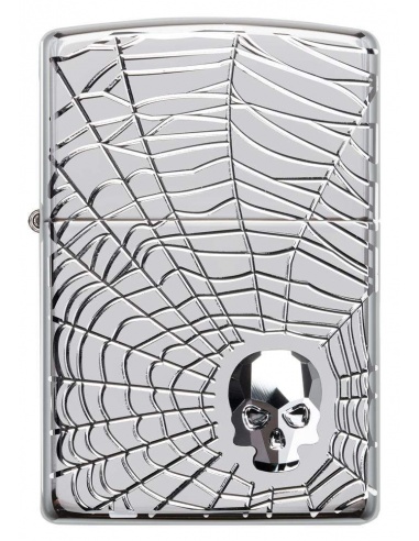 Brichetă Zippo Spider Web Skull Emblem 29931