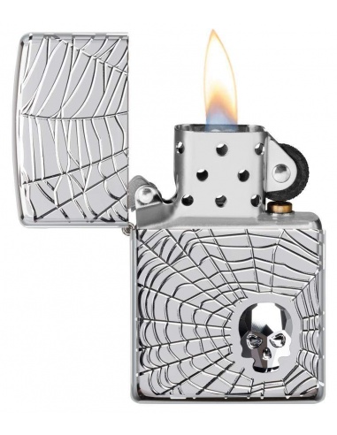 Brichetă Zippo Spider Web Skull Emblem 29931