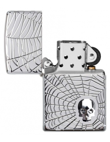 Brichetă Zippo Spider Web Skull Emblem 29931