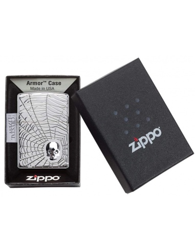 Brichetă Zippo Spider Web Skull Emblem 29931