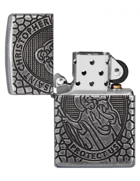 Bricheta Zippo 49160 St. Christopher Medal Design