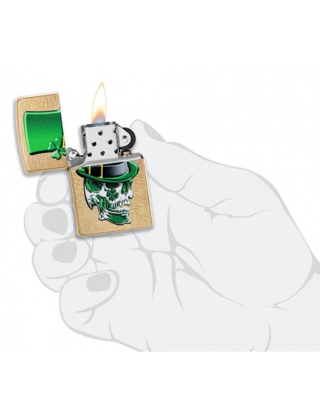 Bricheta Zippo 49121 Irish Skull Design