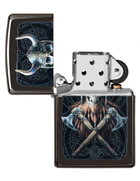 Bricheta Zippo 49106 Anne Stokes Viking Skull Design