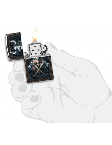Bricheta Zippo 49106 Anne Stokes Viking Skull Design