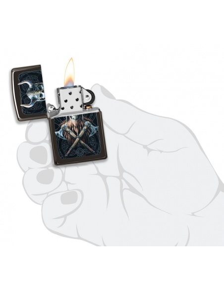 Bricheta Zippo 49106 Anne Stokes Viking Skull Design