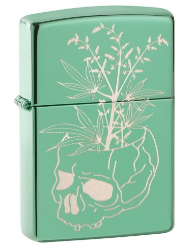 Bricheta Zippo 49142 Botannical Skull Design