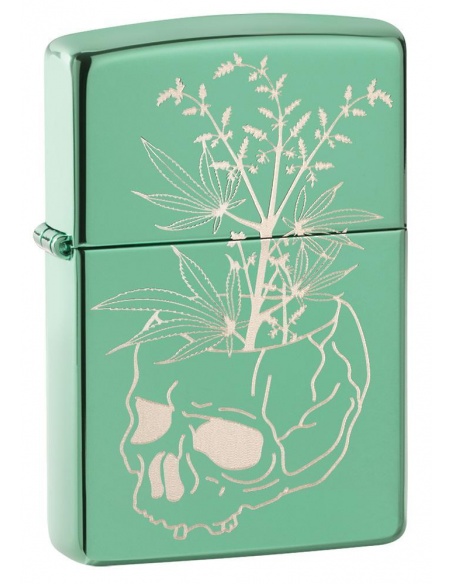 Bricheta Zippo 49142 Botannical Skull Design