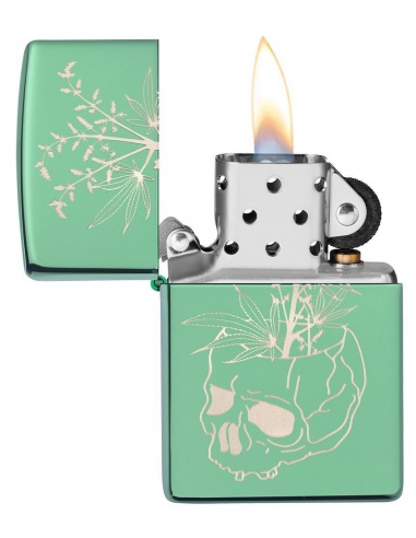 Bricheta Zippo 49142 Botannical Skull Design