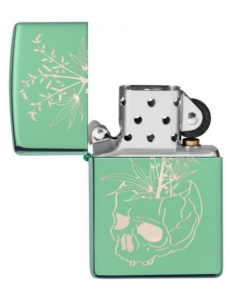 Bricheta Zippo 49142 Botannical Skull Design