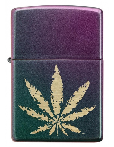 Bricheta Zippo 49185 Iridescent Marijuana Leaf
