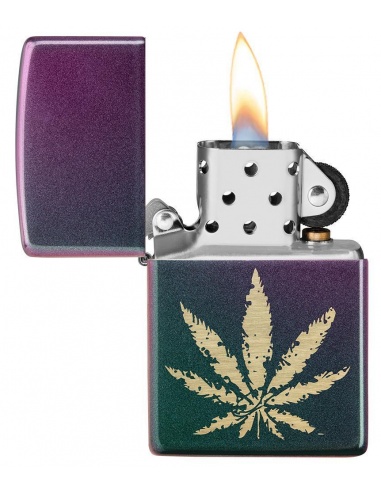 Bricheta Zippo 49185 Iridescent Marijuana Leaf