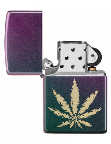 Bricheta Zippo 49185 Iridescent Marijuana Leaf