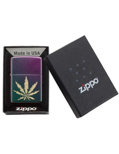 Bricheta Zippo 49185 Iridescent Marijuana Leaf