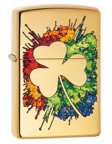 Bricheta Zippo 49125 Graffiti Clover Design