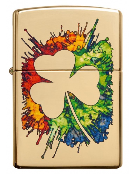 Bricheta Zippo 49125 Graffiti Clover Design
