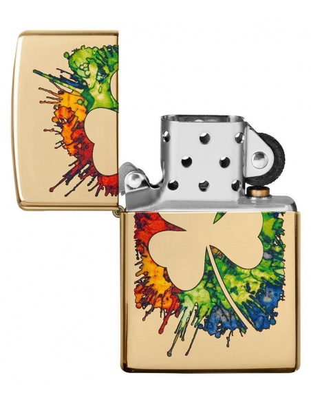 Bricheta Zippo 49125 Graffiti Clover Design