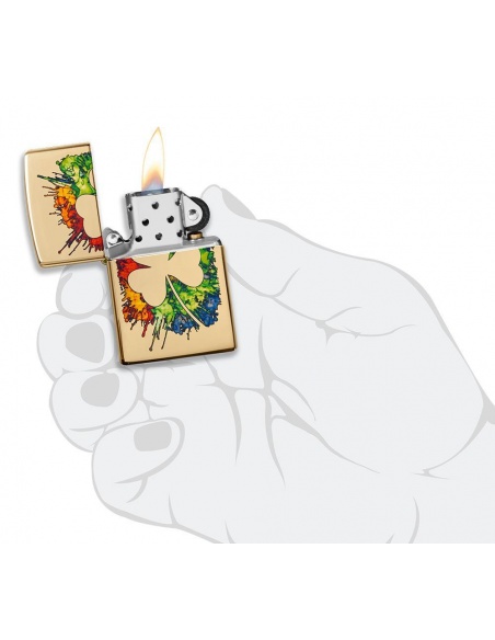 Bricheta Zippo 49125 Graffiti Clover Design