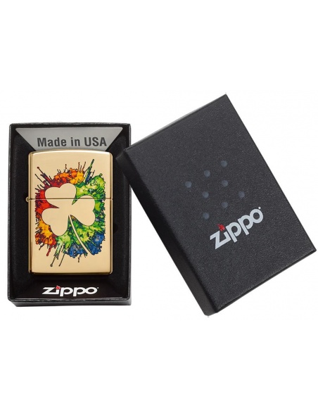 Bricheta Zippo 49125 Graffiti Clover Design