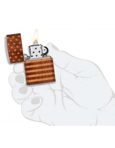 Brichetă Zippo 49332 Woodchuck USA American Flag Wrap