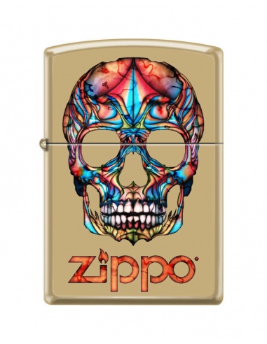 Bricheta Zippo 3857 Colorful Skull With Zippo