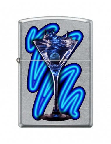 Bricheta Zippo 3686 Blue Cocktail Martini Glass