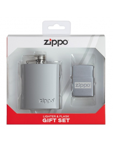 Set cadou brichetă Zippo + butelcă inox Jack Daniel's 49358