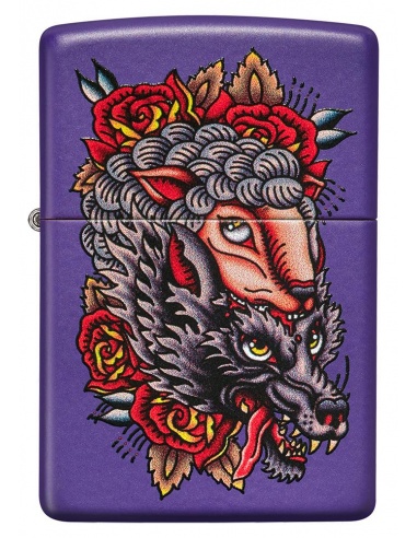Brichetă Zippo 49413 Wolf in Sheeps Clothing Tattoo