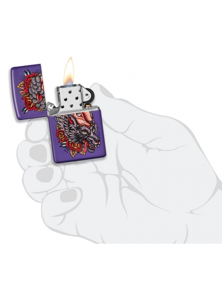 Brichetă Zippo 49413 Wolf in Sheeps Clothing Tattoo