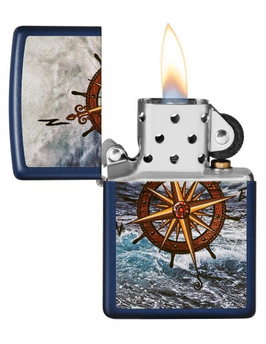 Brichetă Zippo 49408 Nautical Compass and Stormy Seas