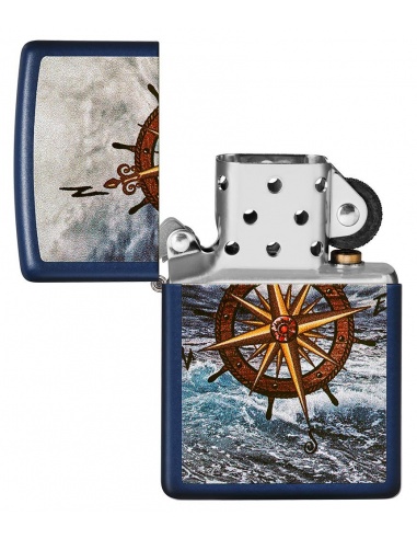Brichetă Zippo 49408 Nautical Compass and Stormy Seas