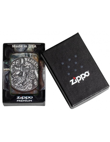 Brichetă Zippo 49434 Pirate Coin Kraken 1930 Liberty