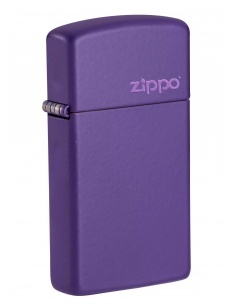 Brichetă Zippo 1637ZL Slim Purple Matte Zippo Logo