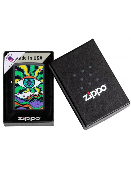 Brichetă Zippo 49699 Black Light Eye Design