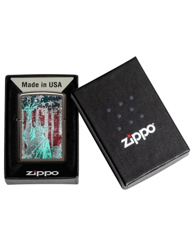 Brichetă Zippo 49663 Statue of Liberty and Flag
