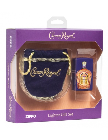Set cadou brichetă Zippo + săculeț Crown Royal Canadian Whiskey 49661