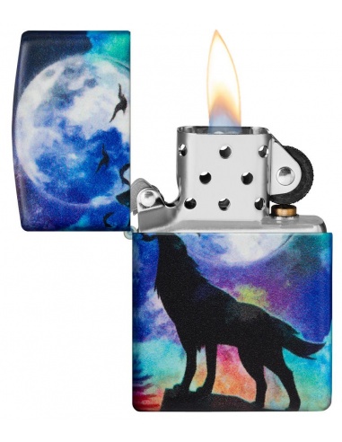 Brichetă Zippo 49683 Wolf Howling at Moon