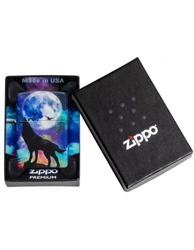 Brichetă Zippo 49683 Wolf Howling at Moon